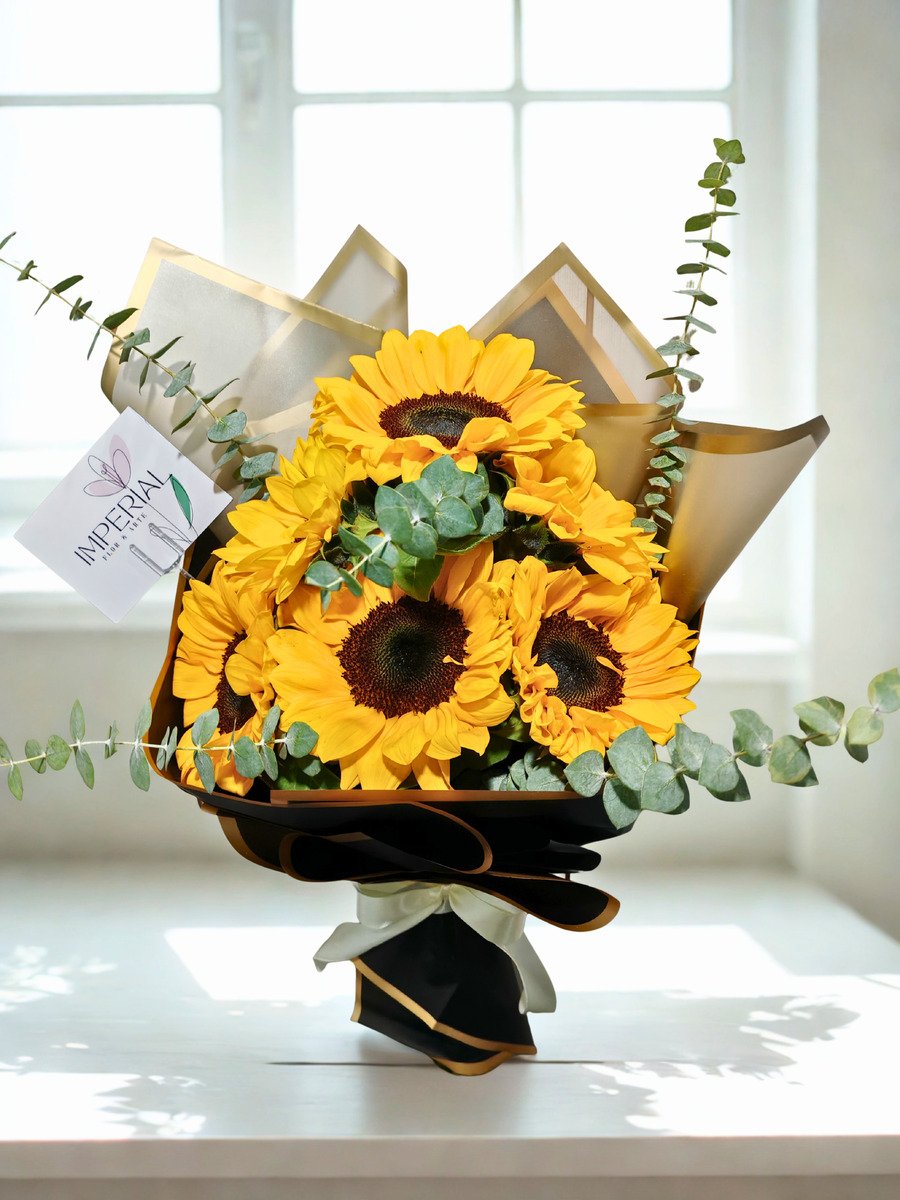 Sol de Oro - Girasoles con Eucalipto