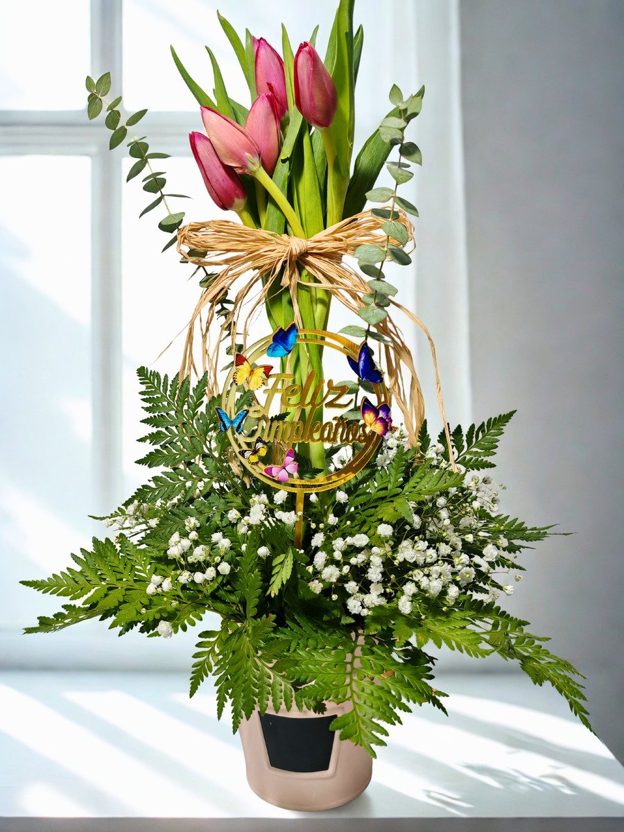 Aura Dorada - Tulipanes de cumpleaños - Imagen 3