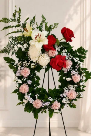 Corona Rubí Celestial - Rosas Rojas